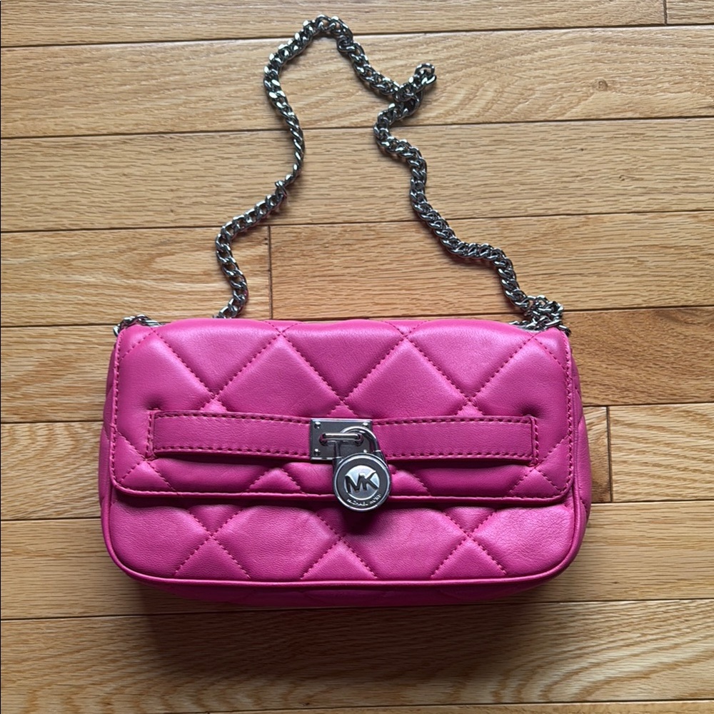 Michael Kors Pink Quilted Chain Bag